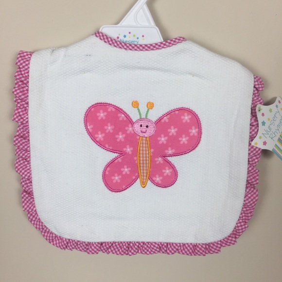Nursery Rhyme Other - Girls Butterfly Bib NWT